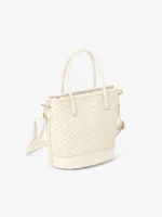 Ivory Grace: Off White Bucket Shoulder Bag - Image 3
