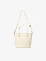 Ivory Grace: Off White Bucket Shoulder Bag