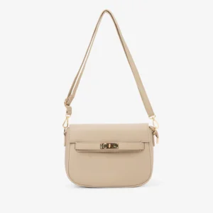 Soft Sand: Elegant Beige Crossbody Bag